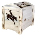 thumbnail image 2 of Montana Woodworks MWMAGVLZBRONC Montana Collection Magazine Rack with Laser Engraved Bronc Design, Clear Lacquer Finish, 2 of 5