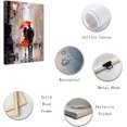 thumbnail image 2 of ZHONGYUTONG Romantic Wall Art Street Couple with Red Umbrella Paintings Valentine's Day Canvas Prints for Girls Bedroom Room Decor Ready to Hang (12.00" x 18.00"), 2 of 5