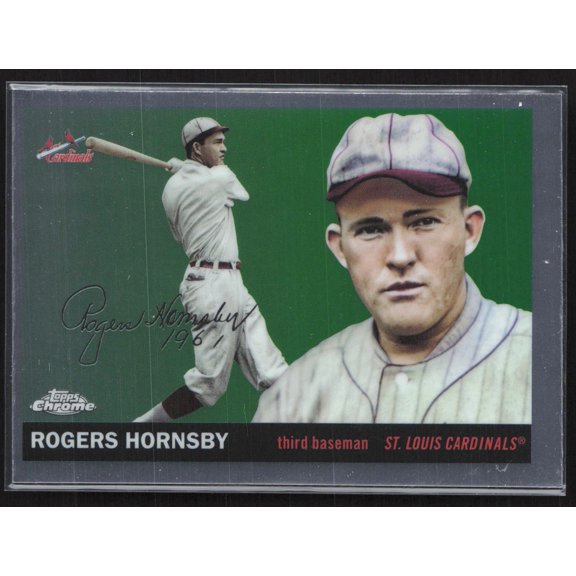 Collectible 2025 Topps Chrome Rogers Hornsby 443 St. Louis Cardinals Baseball Card St. Louis Cardinals MLB Baseball Trading Card