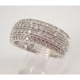 thumbnail image 3 of Omjewels 2Ct Round Cut Moissanite Multi Row Anniversary Band Ring 14K White Gold Plated, 3 of 5