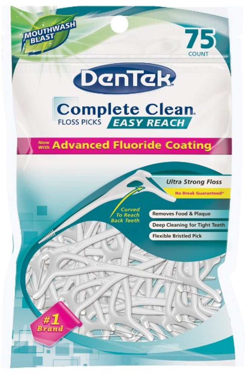 DenTek Complete Clean Fresh Mint Angled Floss Picks 75 ea
