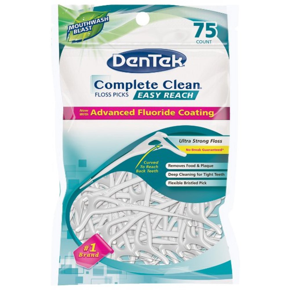 DenTek Complete Clean Fresh Mint Angled Floss Picks 75 ea