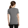 thumbnail image 2 of Port Company Ladies Performance Blend Neck Tee-4XL (Medium Grey), 2 of 6