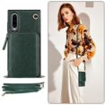 thumbnail image 2 of Funda tipo cartera para Huawei P30 con tarjetero y correa para el hombro para mujer, 2 of 5