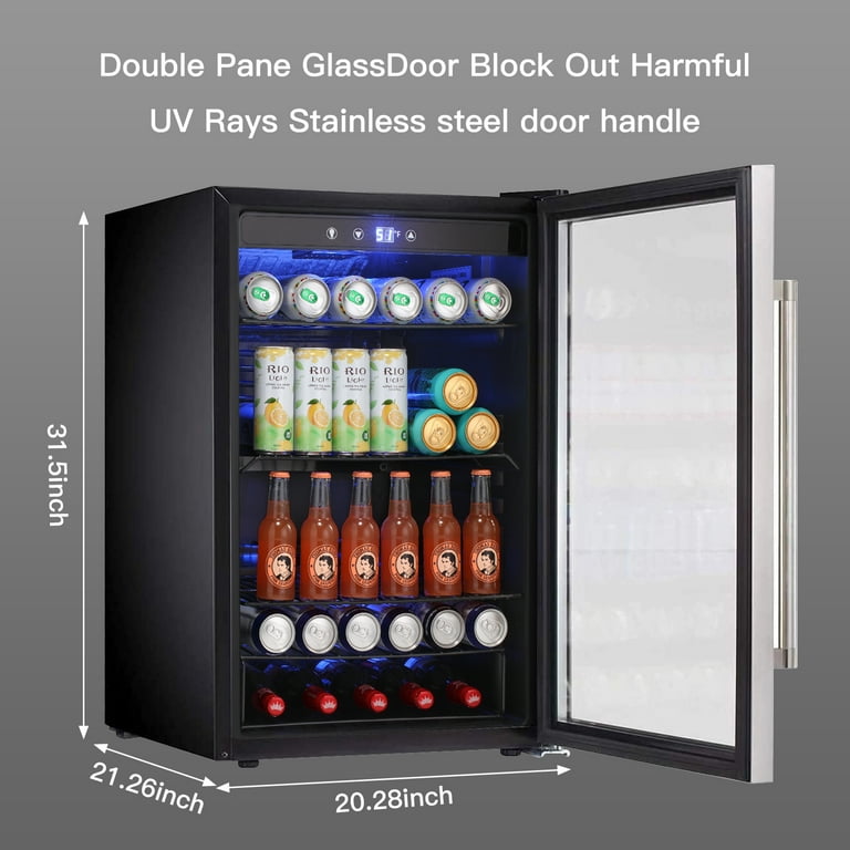 RU-♡ YUKOOL 4.4 Cubic Feet Freestanding Beverage Fridge - 145 Can