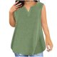 thumbnail image 3 of Ropa para adolescentes,Camisola de cuello en V para mujer, sin mangas, con botones, de imitación de tela, corte entallado, ideal para uso diario y en casa, sopatenor, 3 of 9