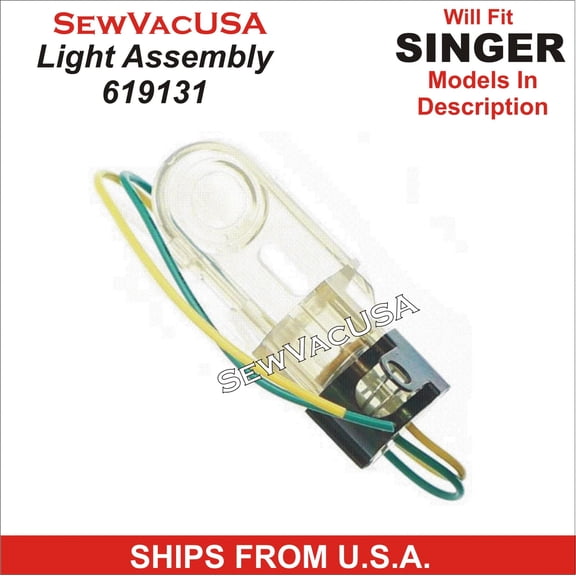 Singer Touch & Sew  Compatible Light Socket 619131 Fits Models In Description