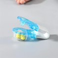 thumbnail image 2 of 2-pack blue portable pill extractor, pill extractor, blister packaging opener, non-contact easy to remove portable travel pill dispenser pill extraction tool, 2 of 4
