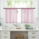 thumbnail image 1 of Xiao Hua Cortina pequeña de gasa fina, impermeable, semiopaca, de color sólido, para decoración de cocina y baño, 2 piezas, 29,9 x 36,22 pulgadas, color rosa, 1 of 5