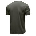 thumbnail image 3 of Lu's Chic Men's Henley Shirts Short Sleeve Tops Summer Cotton Fitted Tees V Notch Neck T shirts Casual Cool Muscle Slim Fit Half Button T-Shirts Grey Gray Medium, 3 of 3