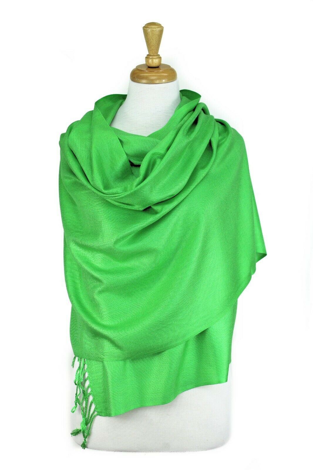 Plain coloured pashmina shiny silk blend shawl wrap throw seconds