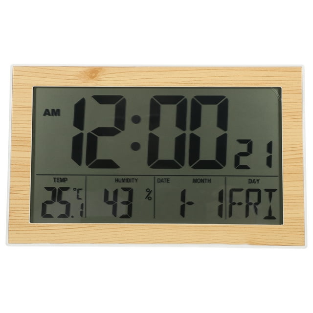 MasteelfCA 1Pc Home Digital Wall Clock Desktop Mute Electronic Perpetual Calendar Clock