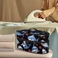 thumbnail image 2 of HELLHERO Shark Strawberry Pattern Travel Steamer Storage Bag Polyester 11.8x6.69x5.5 In, Bag Only, 2 of 6