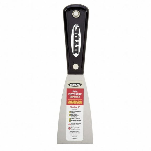 Hyde 02300 2 Inch Stiff High Carbon Steel Blade Putty Knife - Quantity of 10