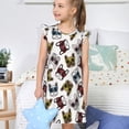 thumbnail image 4 of Balery Bulldog Sunglasses Face Camisón de princesa para niñas, pijama de algodón con mangas abullonadas, suave y bonito.-XX-Large, 4 of 6