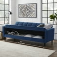 thumbnail image 5 of Loft Lyfe Swaine Velvet Sofa Bed Convertible Tufted With Storage, Navy Couch Lounge, 5 of 11