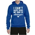 thumbnail image 2 of Wild Bobby, I Can't Have Kids My Dog is Allergic Funny, Dog Lover, Unisex Graphic Hoodie Sweatshirt, Royal, 3X-Large, 2 of 4