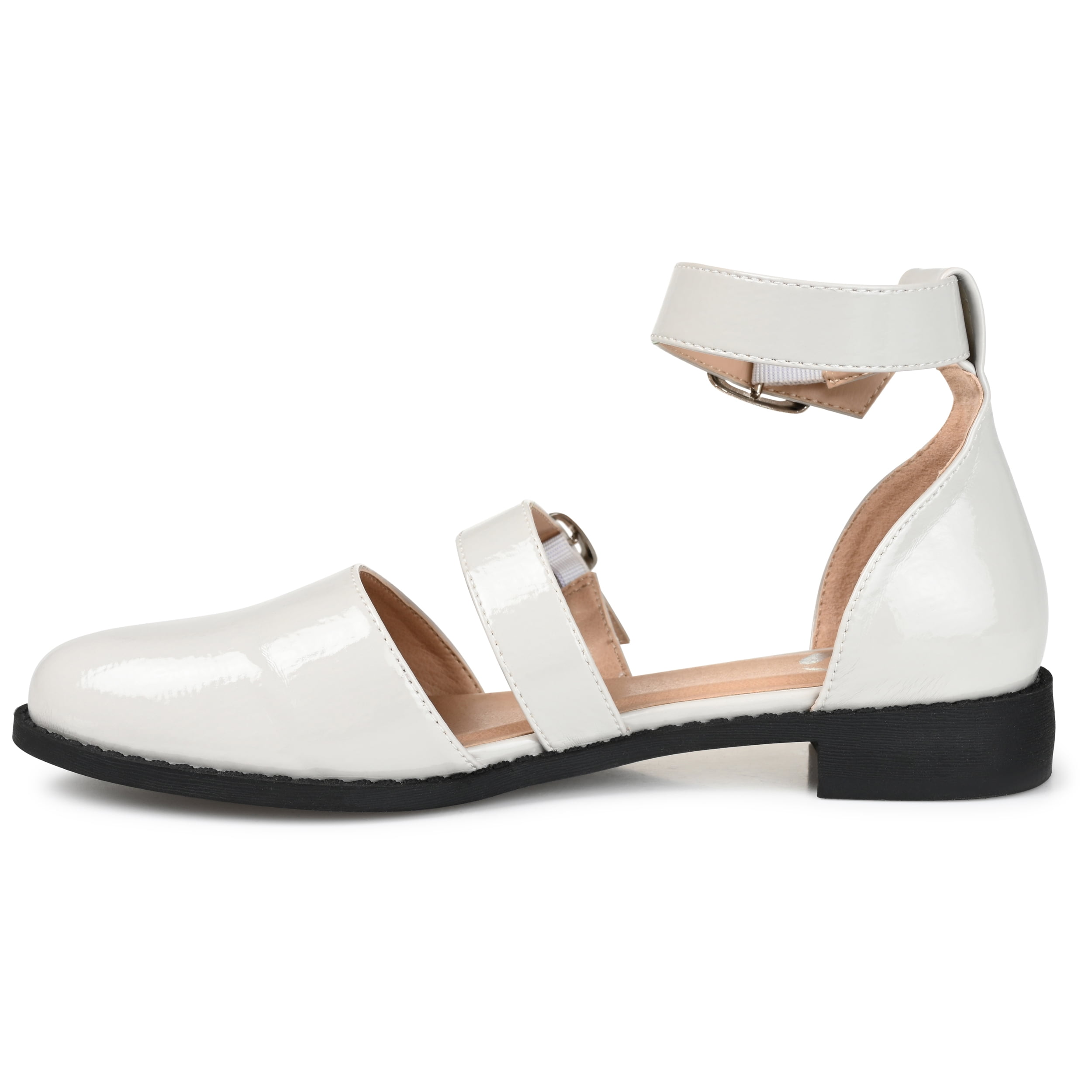 Journee Womens Constance Buckle Round Toe Mary Jane Flats, Widths Available