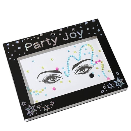 Linyer Eye Gems Rhinestone Stickers Self Adhesive No Glue Body Face Makeup Jewelry DIY for Women Wedding Party Accessory Supplies HF-108 Colorful