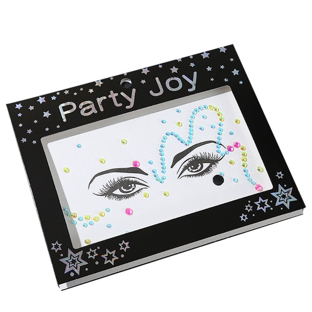 Seitruly Joyas para los ojos, pegatinas de diamantes de imitación, cuentas de cristal sin pegamento, purpurina, maquillaje facial, joyería, Tratamientos faciales HF-108 colorido
