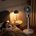 thumbnail image 3 of Pedestal Air Circulator, Whisper-Quiet Pedestal Air Circulator Fan, 3 Speed Adjustable Height USB Stand Fan For Home Bedroom, 3 of 6