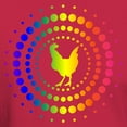 thumbnail image 3 of CafePress - Chicken Rainbow Studs Dark T Shirt - Men's Classic Graphic Cotton T-Shirt, 3 of 4
