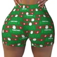 thumbnail image 2 of Lsque Cute Santa And Ho Ho Ho Pattern High Waisted Biker Shorts for Women-Tummy Control Fitness Athletic Workout Running Yoga Gym Shorts,Moisture-Wicking-Medium, 2 of 9