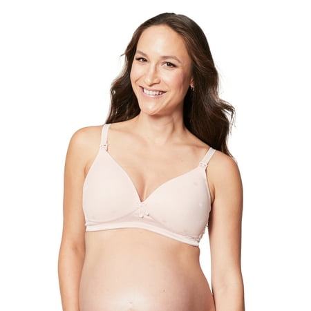 

Cake Maternity Mousse Wirefree Nursing Bra for Breastfeeding Padded Wireless Maternity Bra Pink 38E UK/ 38F US