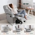 thumbnail image 6 of GNMLP Small Recliners for Small Space,360°Swivel＆30°Rocking Chair with Adjustable Footrest for Living Room-Dark Gray, 6 of 8