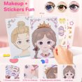 thumbnail image 3 of Foil Fun Art Kit,Sticker Makeup Game,Princess Makeup Dress Up Game Set,Sticker Activity Book for Kids with Blush Eyeshadow,Girls Travel Toys for Gifts, 3 of 6