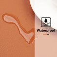 thumbnail image 4 of Placemats Faux Leather Round Table Mats Set of 4 with s, Heat-Resistant Waterproof Non-Slip Washable Mats for Kitchen Dinning Table, PU Table Mats (Brown+Black), 4 of 6