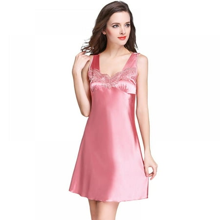 

Women s Bamboo Chemise Nightgowns Sleeveless Pajamas V Neck Sleep Shirt Dress
