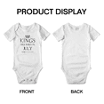 thumbnail image 3 of Kings Are Born In July Funny Baby Bodysuit Boy Girl Unisex, 3 of 5