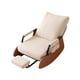 thumbnail image 5 of Sillón con respaldo ajustable, mecedora moderna para balcón y hogar con reposapiés café beige, 5 of 10