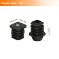 thumbnail image 2 of Uxcell 4Pcs Leveling Feet, M8x20x20mm Furniture Leg Leveling Tube Insert Screw-in Glide Levelers fit Hole 20mm, Black, 2 of 6