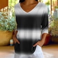 thumbnail image 5 of Gswybco 3/4 Sleeve Shirts for Women Casual Print Loose T-Shirt Dressy Blouse Sporty Business Work Pullover Tops V-Neck Tunic Tops, 5 of 7