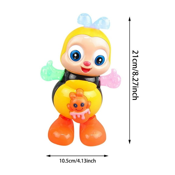 4.13x8.27Inch  Dancing Bee Toy with Music & LED Lights - Musical Interactive Bees With Lights And Music, Educational Cartoon Toys For Adults Over 18 Years Old,  Preschool Learning Sensory Toys  ﻿