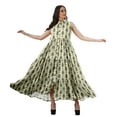 thumbnail image 3 of Moomaya Robe Chemise Longue Femmes Imprimée Sans Manches Robe d'Été Chemise à Boutons, 3 of 4