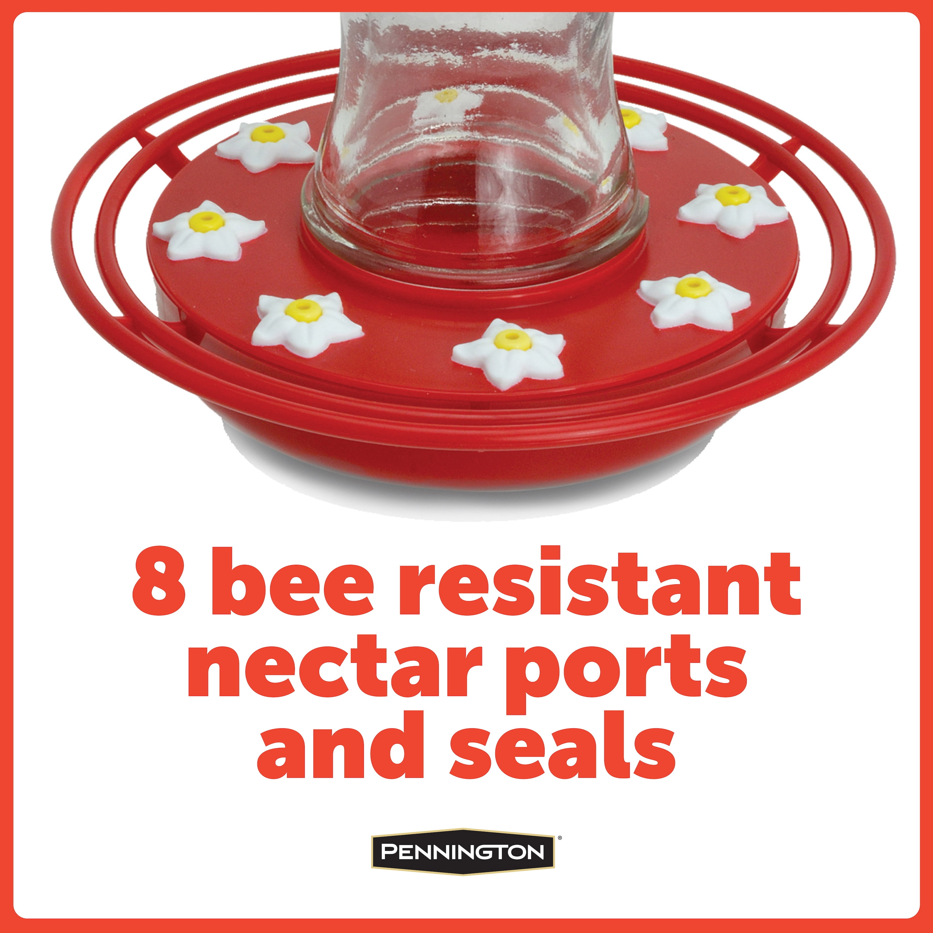 Pennington Decorative 28 Oz Glass Hummingbird Feeder Shelly Lighting