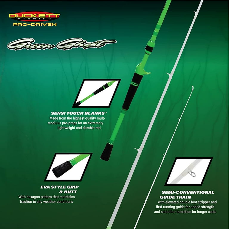 Duckett Fishing Green Ghost 7'3 Medium Heavy Casting Rod - Bronson