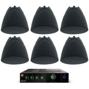 JBL CSMA 1120 Commercial 70v Amplifier+(6) Black 5.25" Hanging Pendant Speakers