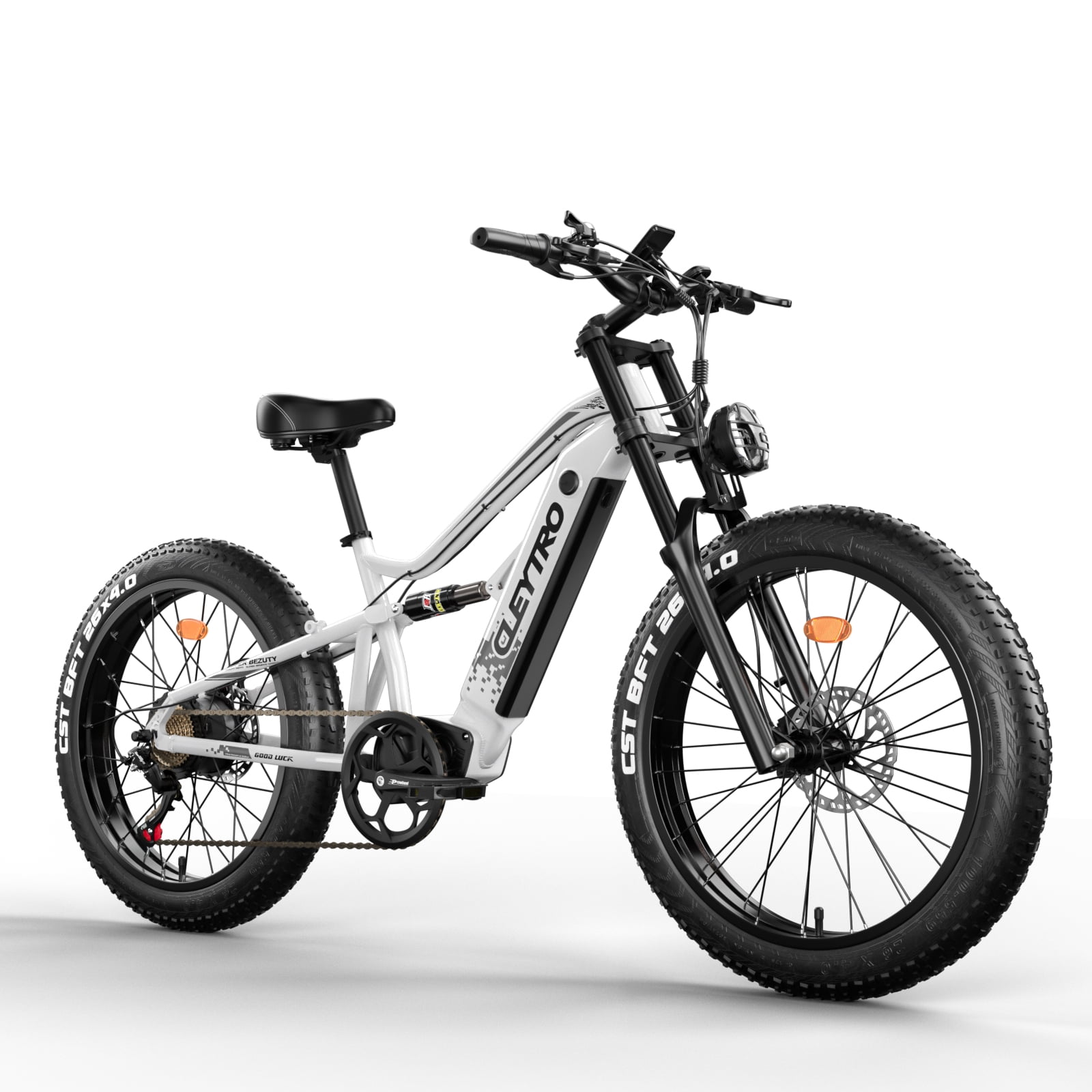 Cleytro 26 inch Electric Bike for Adults, 750W Folding Fat Tire Bikes, 52V Ebike 19Ah Removable Li-Ion Battery 7-Speed