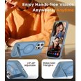 thumbnail image 4 of Funda con Soporte Magnético invisible, Delgada Mate, para iPhone 14 Pro Max, Azul Claro, 4 of 7