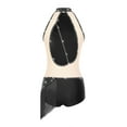 thumbnail image 4 of TiaoBug Women's Tassels Latin Dance Dress Figure Skating Bodysuit for Salsa Jazz Ballroom Dancing Performance Black L, 4 of 6