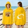 thumbnail image 4 of BODOAO Women's Touchdown Season Football Graphic Hoodie Long Sleeve Pullover, Casual Game Day Sports Fan Sweatshirt with Helmet Coffee Floral Print for Fall Tailgate Wear Yellow S, 4 of 9