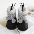 thumbnail image 3 of Unisex Newborn Baby Cotton Booties Non-Slip Sole for Toddler Boys Girls Infant Winter Warm Fleece Cozy Shoes, 3 of 6