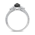 thumbnail image 6 of Everly Women's Created Moissanite and Diamond 10K White Gold Engagement Ring, 6 of 7