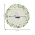 thumbnail image 2 of Efavormart 25 Pack White Floral Greenery Dessert Paper Plates with Scalloped Edge, Disposable Appetizer Salad Plates - 8", 2 of 10