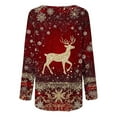 thumbnail image 4 of Christmas Sweatshirts for Women Oversized Sweatshirts Sweatshirt Crewneck Active Long Sleeve Tops Loose, 4 of 5