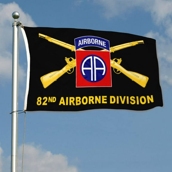 82nd Airborne Division US Army Military Flag 3x5Feet Outdoor Indoor Decoration Flag Double Stitched Polyester with Brass Grommets